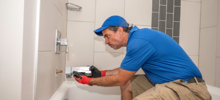 shower tub installation