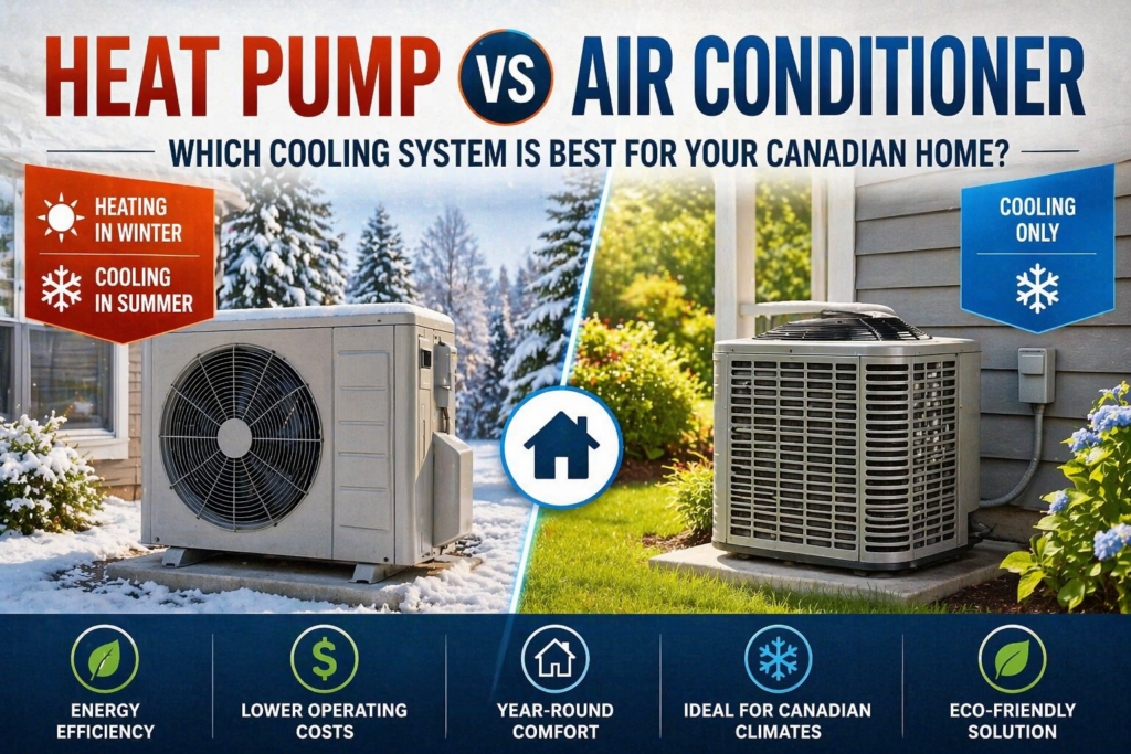 Heat Pump vs Air Conditioner – Best Cooling System for Canadian Homes